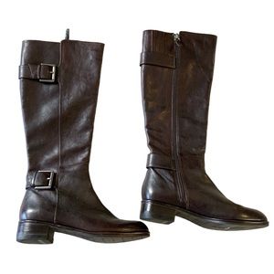 Via Spiga Idelissa chocolate brown Leather, knee high, equestrian, rider boots 6